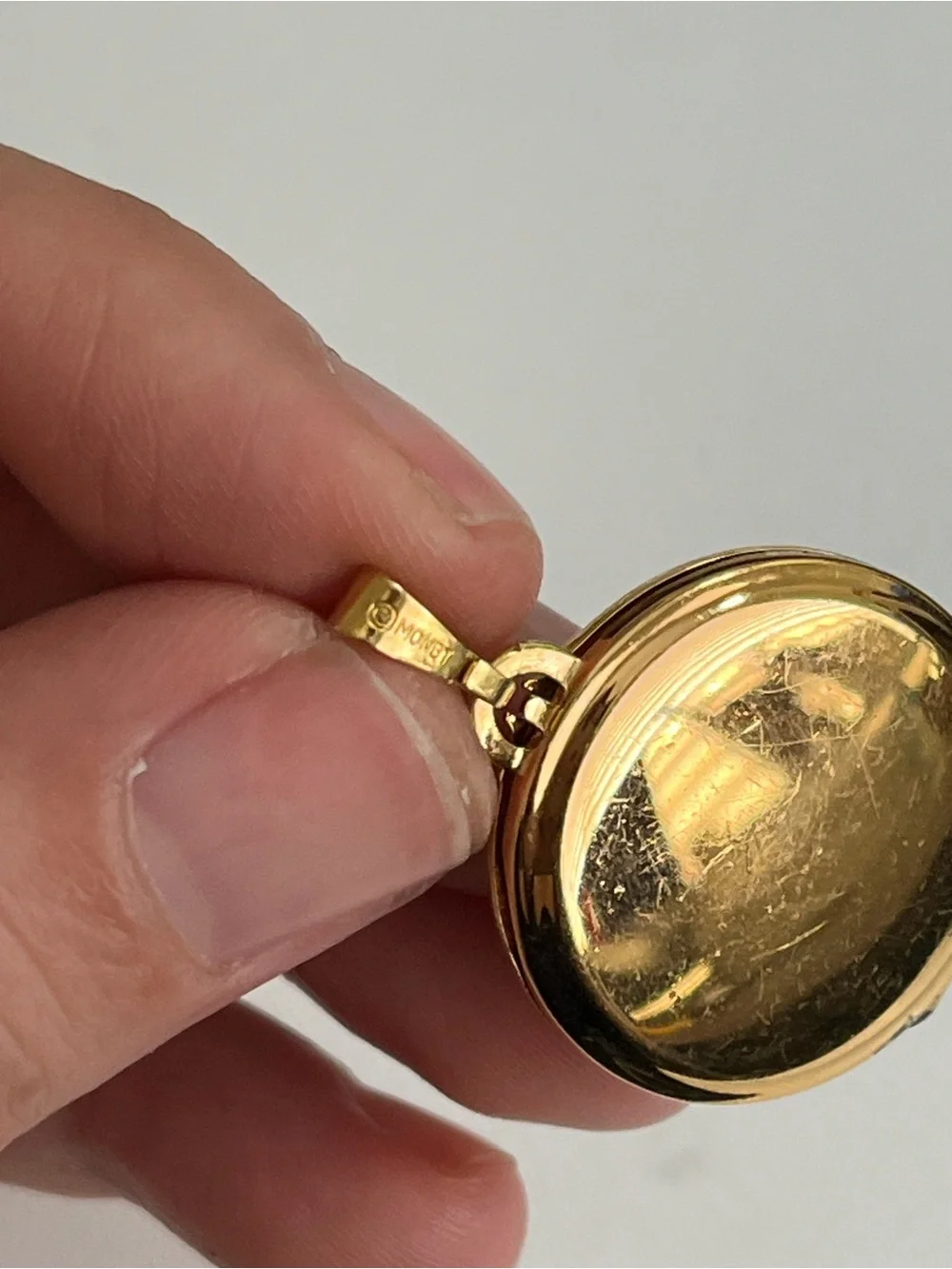 Vintage Monet Flower Locket - Goldtone Charm or Pendant - Picture 6 of 6